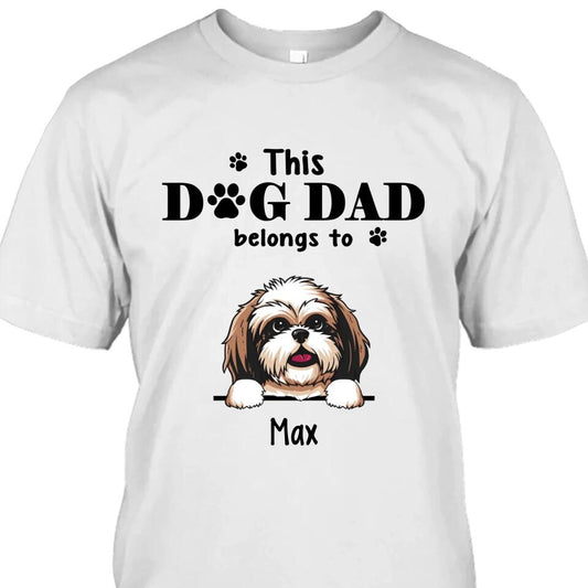 This Dog Dad Belong To - Personalized T-Shirt and Hoodie - Custom Gift for Dog Lovers - Father's Day, Christmas Gift