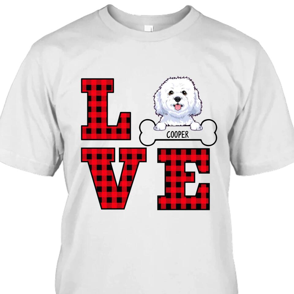 Love Dog - Personalized Dog Breeds T-Shirt and Hoodie - Gift for Dog Lovers - Mother's Day, Father's Day, Christmas Gifts