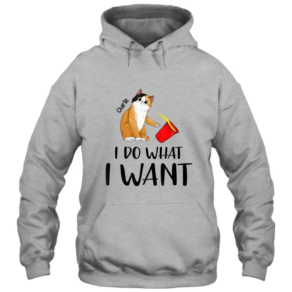 Do What I Want- Personalized Cat Breeds T-Shirt and Hoodie - Funny Gift for Cat Lovers - Mother's Day, Father's Day, Christmas Gift