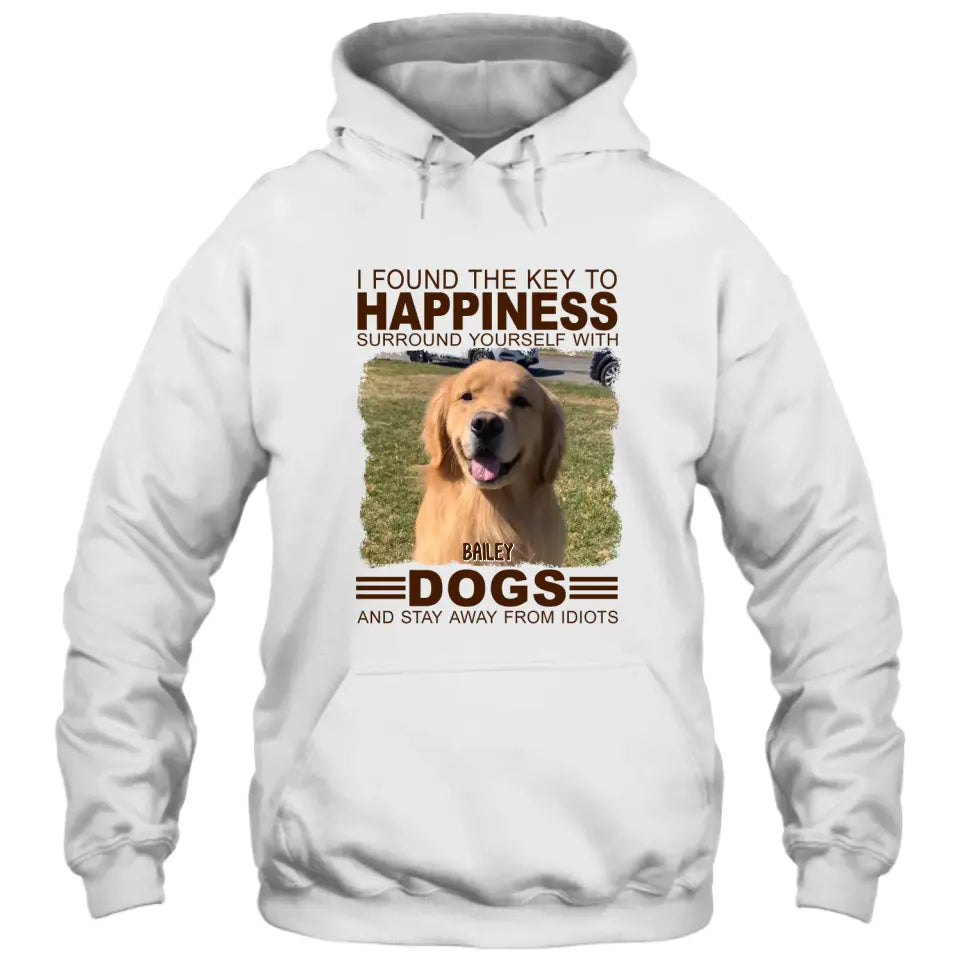 I Found The Key To Happiness- Personalized Dog Photo Shirt - Gift for Dog Lovers - Mother's Day, Father's Day, Christmas Gift