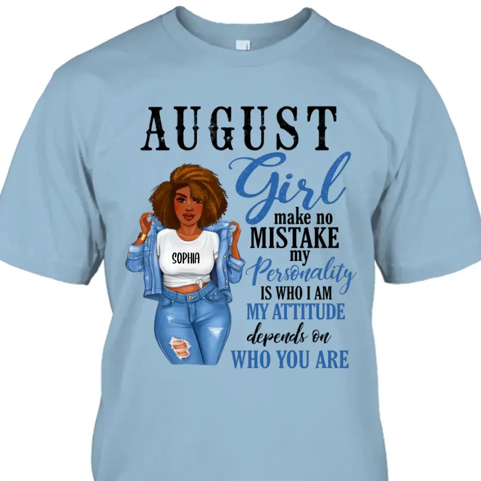 Personalized 12 Birth Month Girl - Make No Mistake - T-Shirt and Hoodie - Gift For Birthday