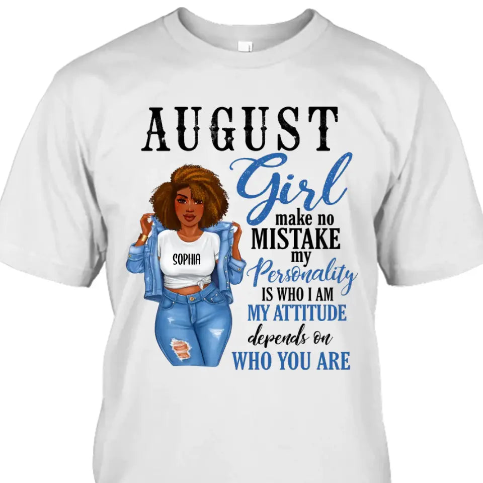 Personalized 12 Birth Month Girl - Make No Mistake - T-Shirt and Hoodie - Gift For Birthday