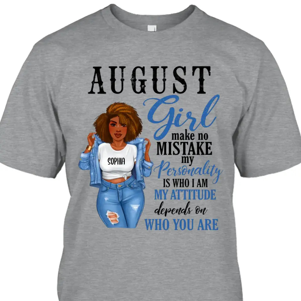 Personalized 12 Birth Month Girl - Make No Mistake - T-Shirt and Hoodie - Gift For Birthday