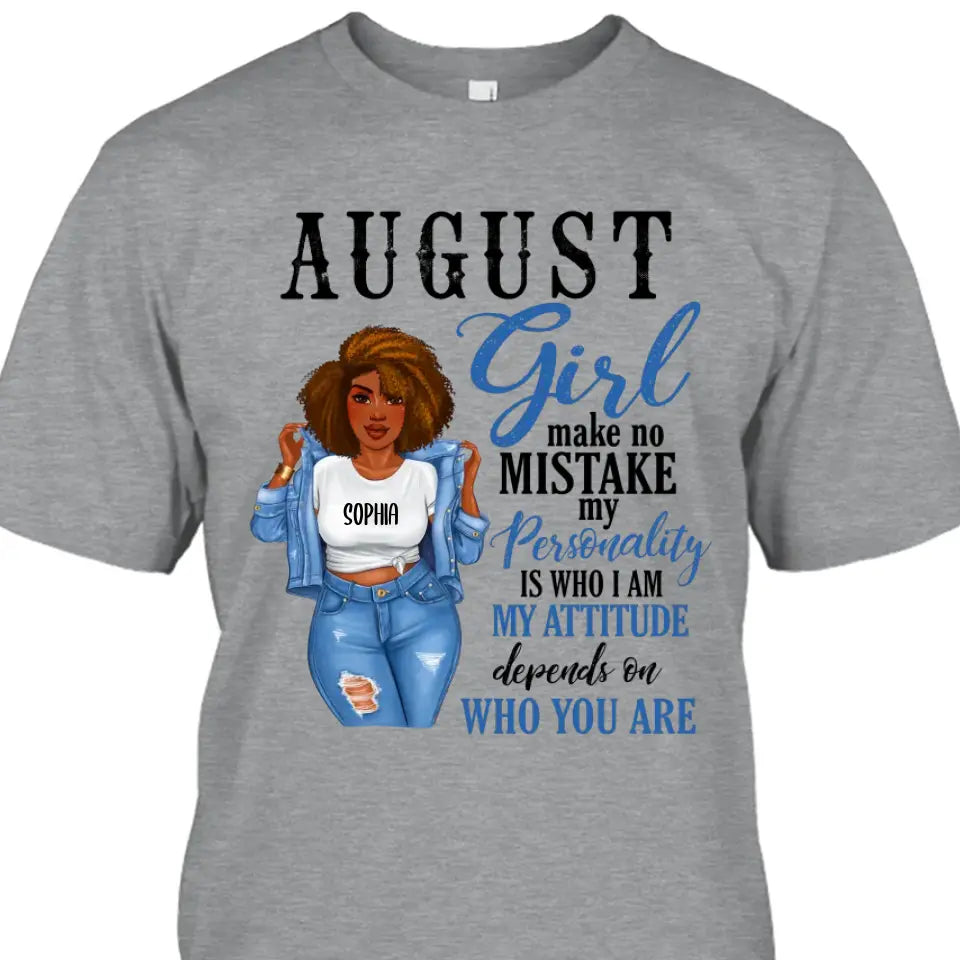 Personalized 12 Birth Month Girl - Make No Mistake - T-Shirt and Hoodie - Gift For Birthday