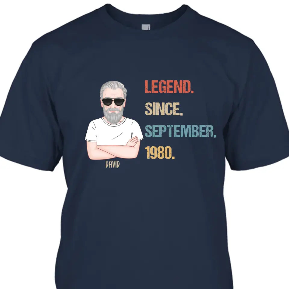 Personalized Birthday Month and Year - Legend Since, Legend Was Born In - Personalized T-Shirt and Hoodie - Gift For Birthday