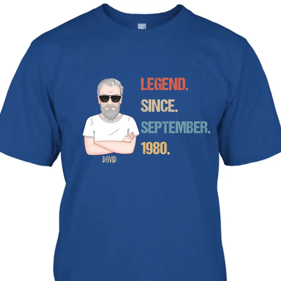 Personalized Birthday Month and Year - Legend Since, Legend Was Born In - Personalized T-Shirt and Hoodie - Gift For Birthday