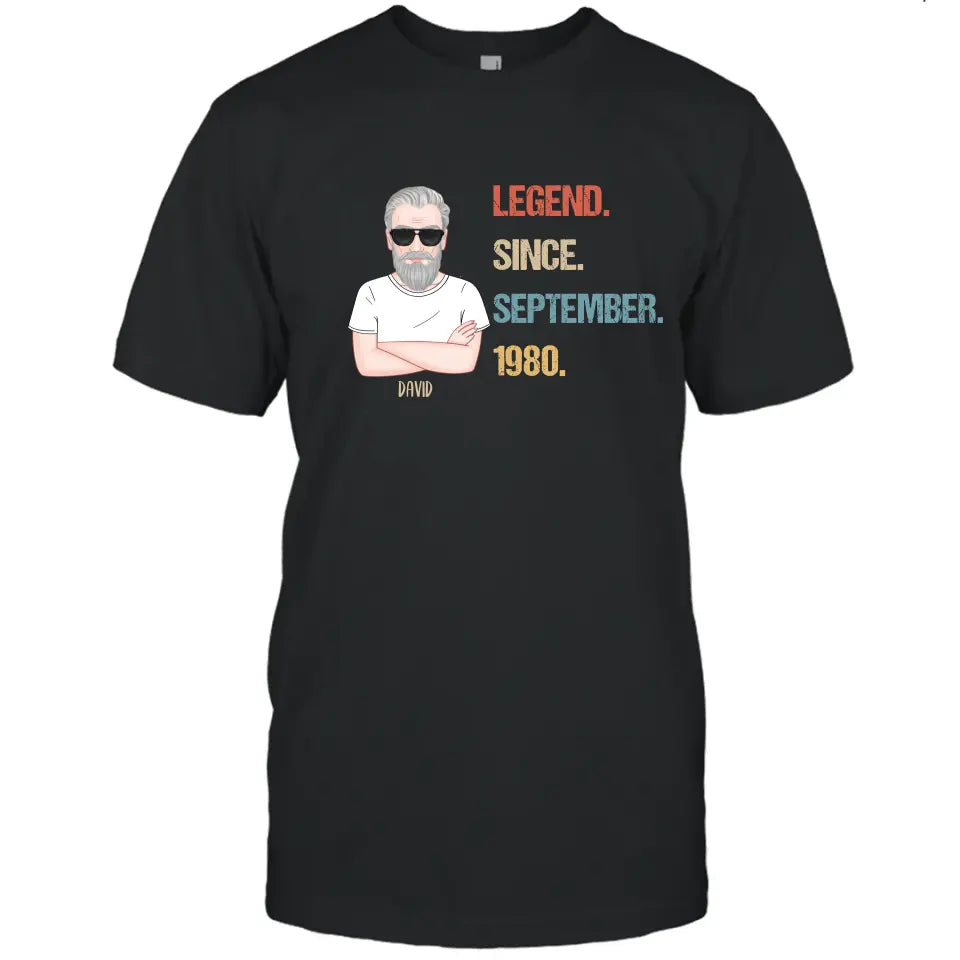 Personalized Birthday Month and Year - Legend Since, Legend Was Born In - Personalized T-Shirt and Hoodie - Gift For Birthday