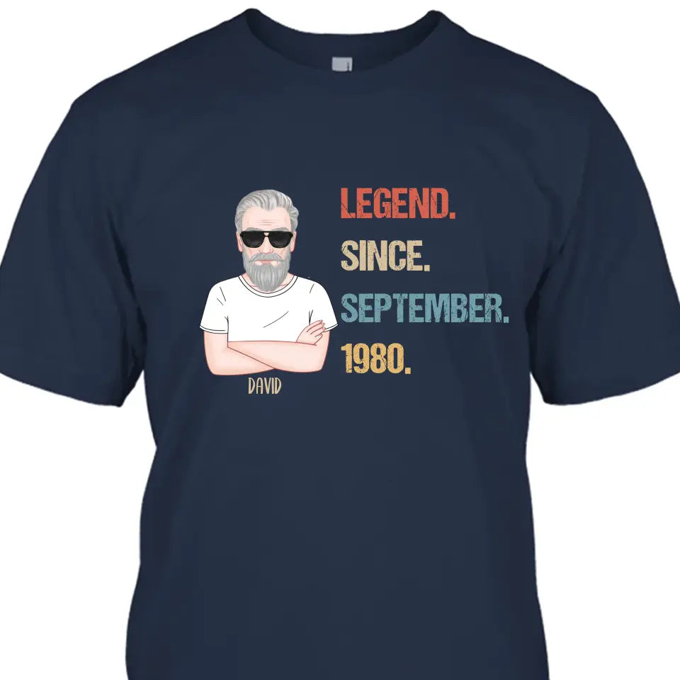 Personalized Birthday Month and Year - Legend Since, Legend Was Born In - Personalized T-Shirt and Hoodie - Gift For Birthday