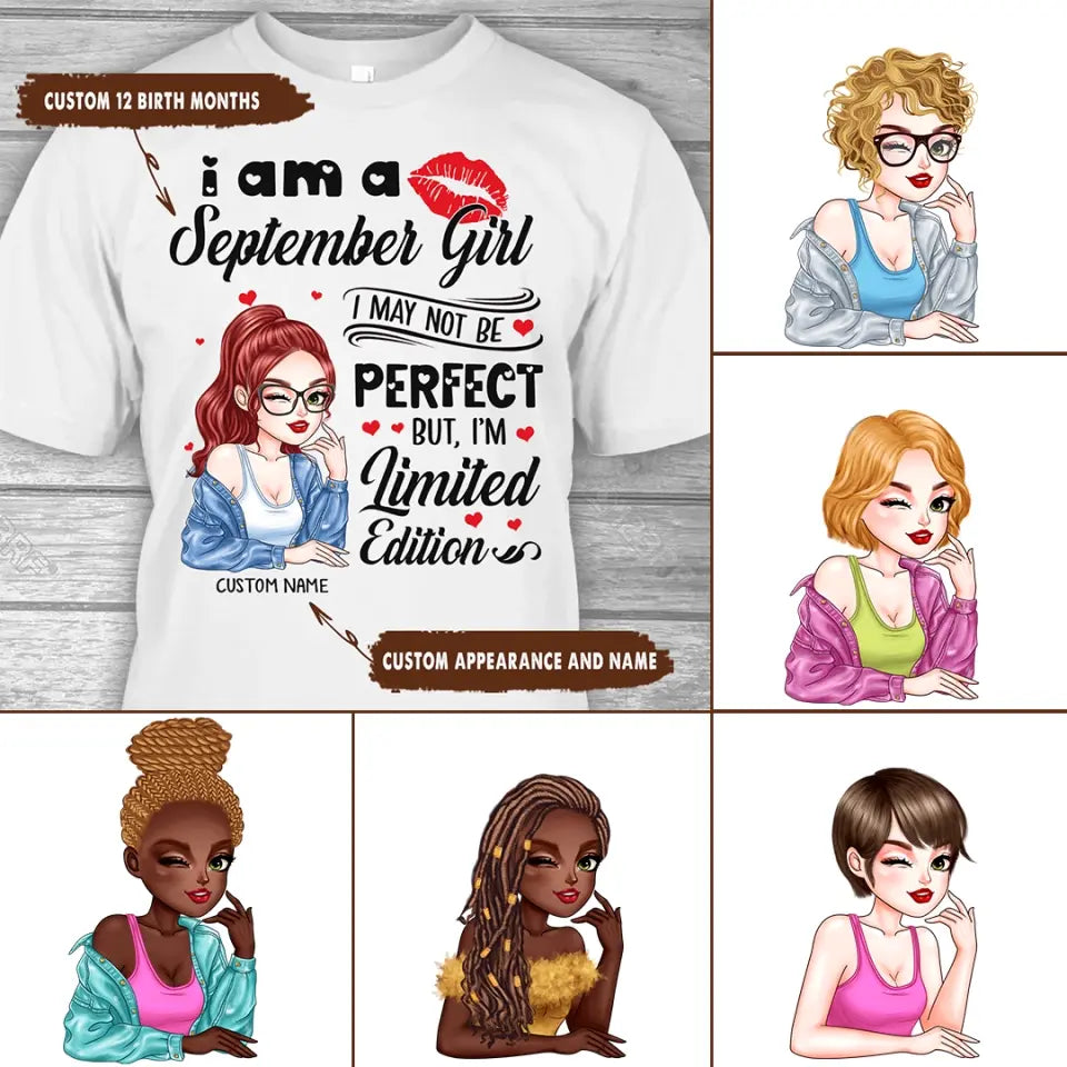 Custom 12 Birthday Month - I'm Limited Edition - Cute Girl - T-Shirt and Hoodie - Gift For Birthday