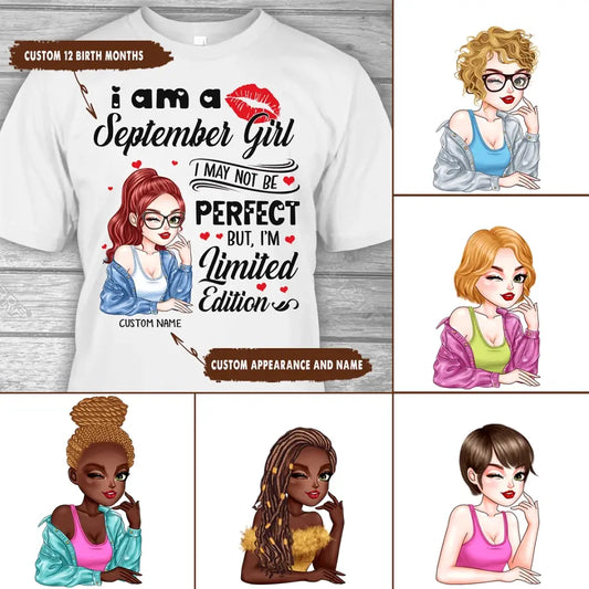 Custom 12 Birthday Month - I'm Limited Edition - Cute Girl - T-Shirt and Hoodie - Gift For Birthday