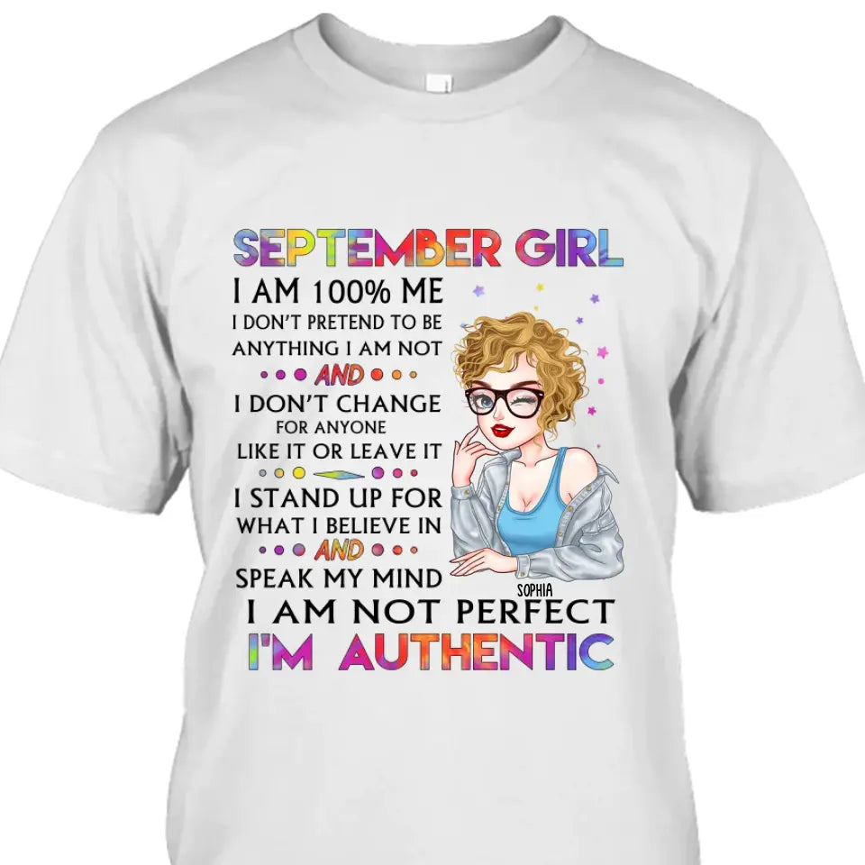 Personalized 12 Birthday Month - I'm Authentic Cute Girl - Personalized T-Shirt and Hoodie - Gift For Birthday