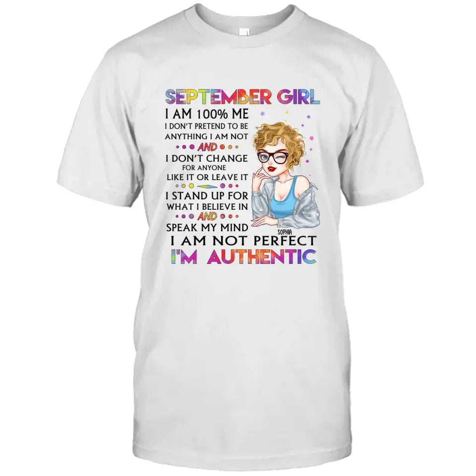 Personalized 12 Birthday Month - I'm Authentic Cute Girl - Personalized T-Shirt and Hoodie - Gift For Birthday