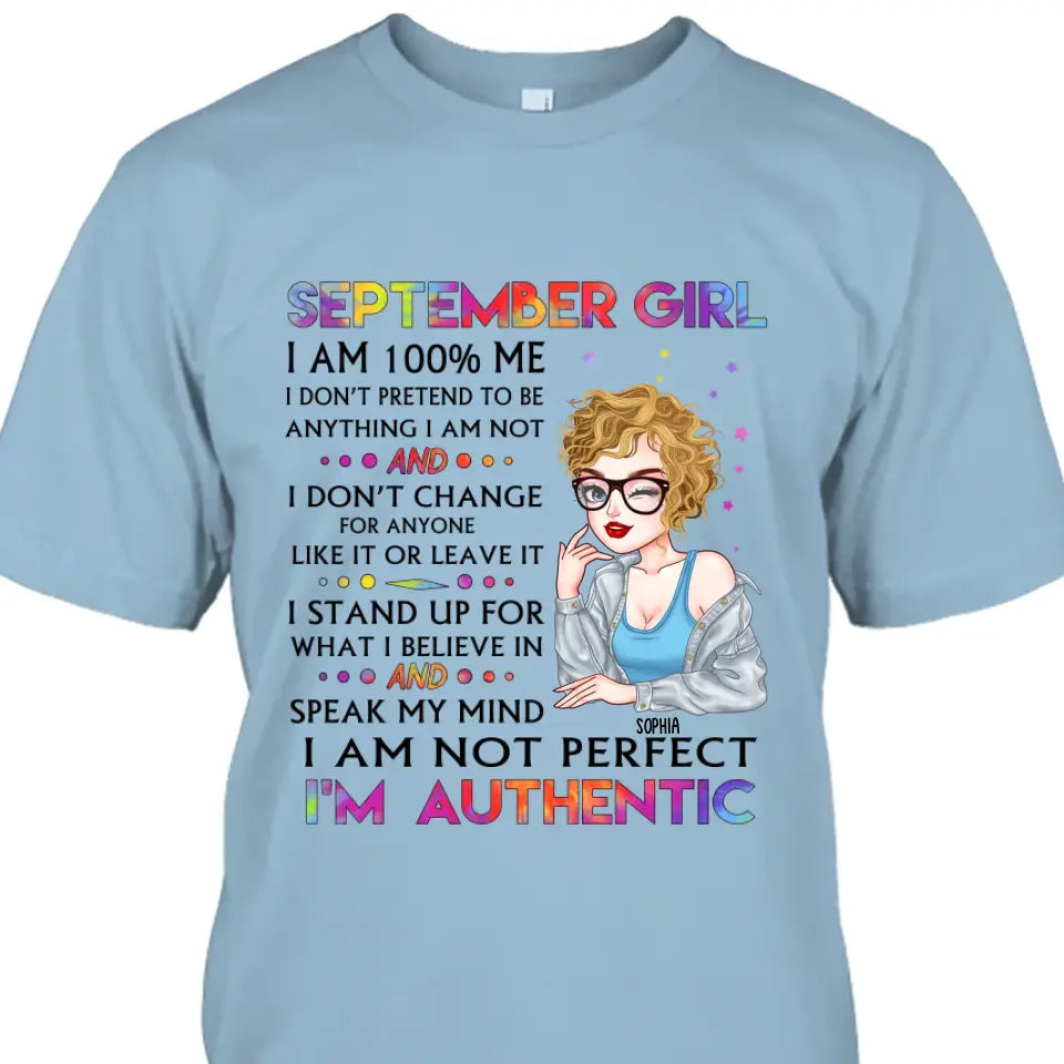 Personalized 12 Birthday Month - I'm Authentic Cute Girl - Personalized T-Shirt and Hoodie - Gift For Birthday