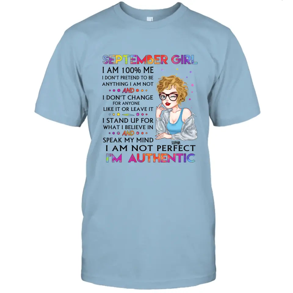 Personalized 12 Birthday Month - I'm Authentic Cute Girl - Personalized T-Shirt and Hoodie - Gift For Birthday