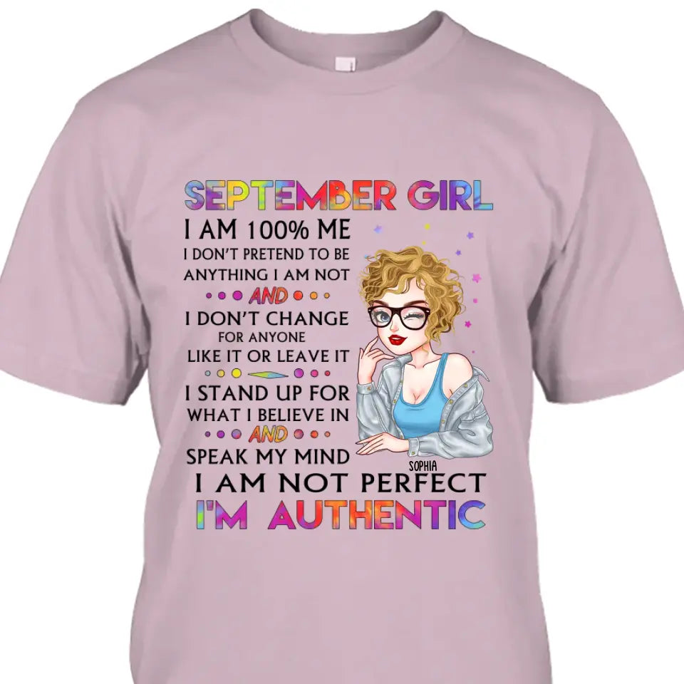 Personalized 12 Birthday Month - I'm Authentic Cute Girl - Personalized T-Shirt and Hoodie - Gift For Birthday