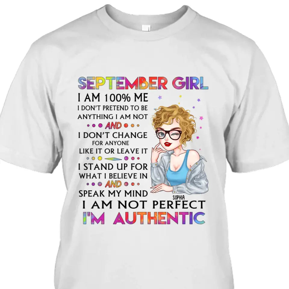 Personalized 12 Birthday Month - I'm Authentic Cute Girl - Personalized T-Shirt and Hoodie - Gift For Birthday