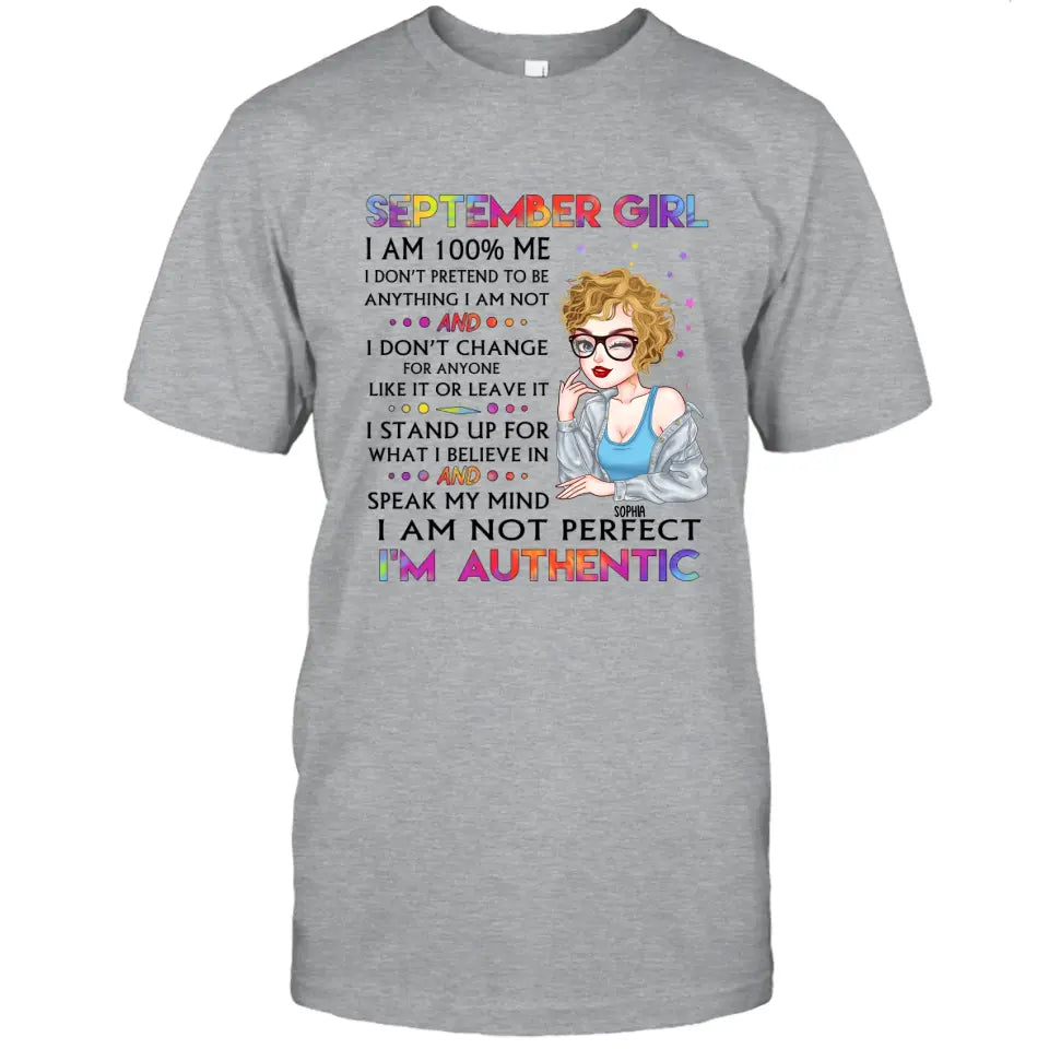 Personalized 12 Birthday Month - I'm Authentic Cute Girl - Personalized T-Shirt and Hoodie - Gift For Birthday