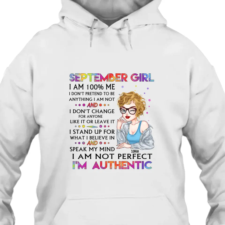 Personalized 12 Birthday Month - I'm Authentic Cute Girl - Personalized T-Shirt and Hoodie - Gift For Birthday