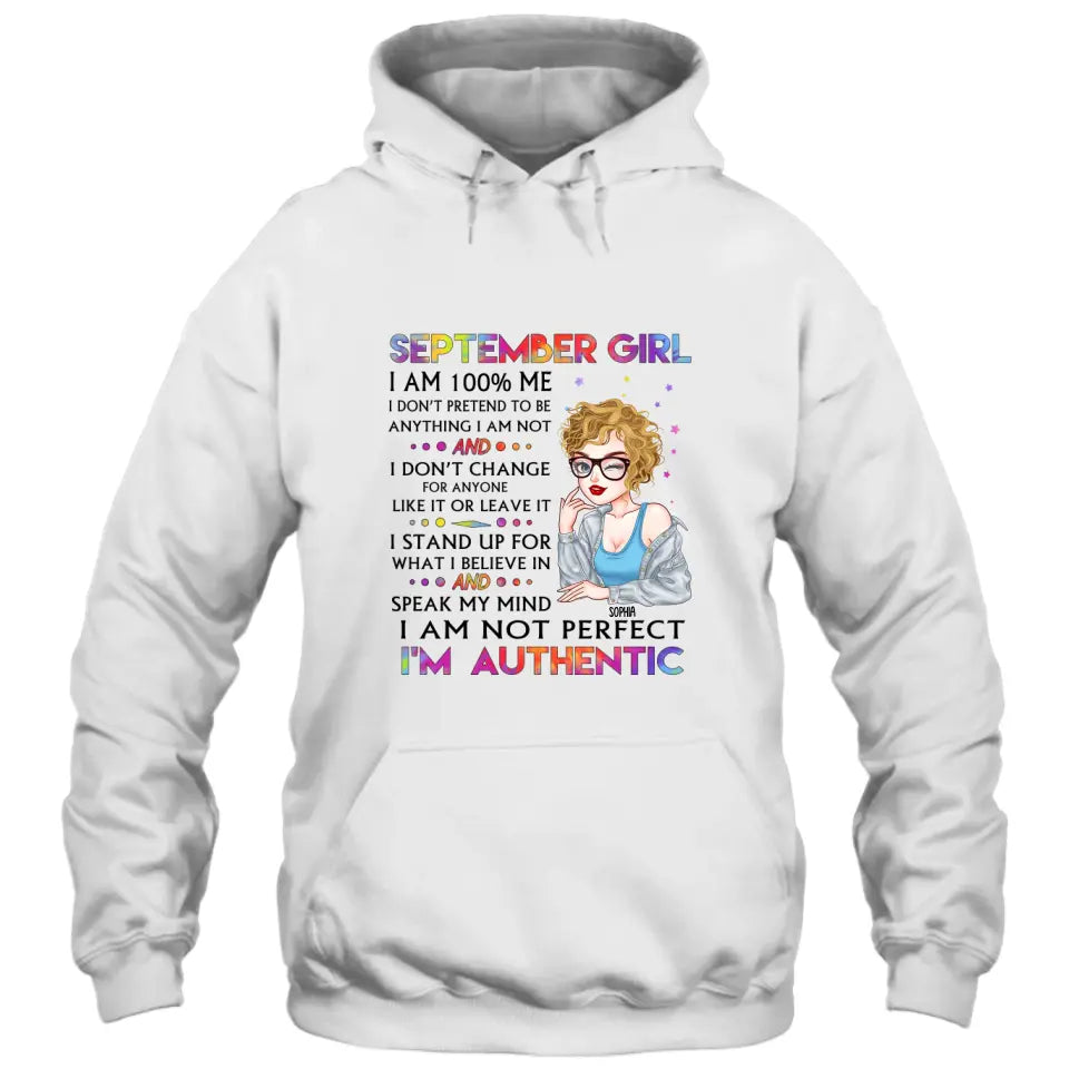 Personalized 12 Birthday Month - I'm Authentic Cute Girl - Personalized T-Shirt and Hoodie - Gift For Birthday