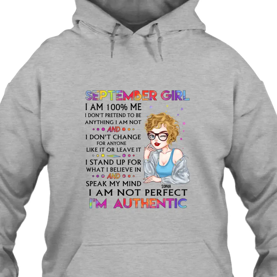 Personalized 12 Birthday Month - I'm Authentic Cute Girl - Personalized T-Shirt and Hoodie - Gift For Birthday