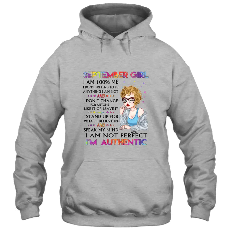 Personalized 12 Birthday Month - I'm Authentic Cute Girl - Personalized T-Shirt and Hoodie - Gift For Birthday