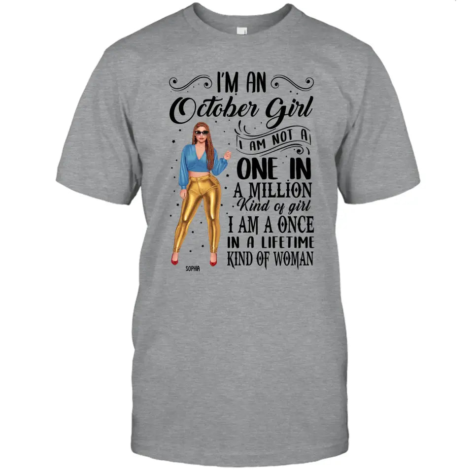 Fashion Girl - Personalized 12 Birth Month Girl - I Am A Once - Custom Shirt - Gift For Birthday