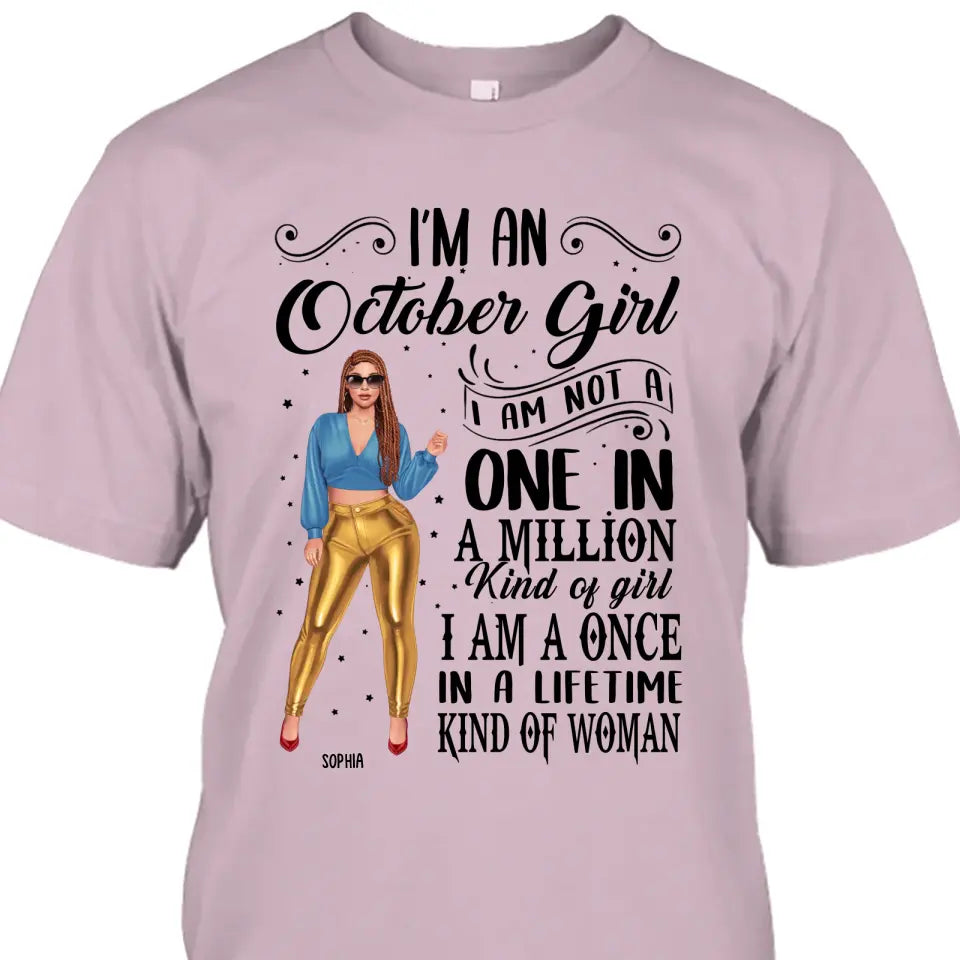 Fashion Girl - Personalized 12 Birth Month Girl - I Am A Once - Custom Shirt - Gift For Birthday