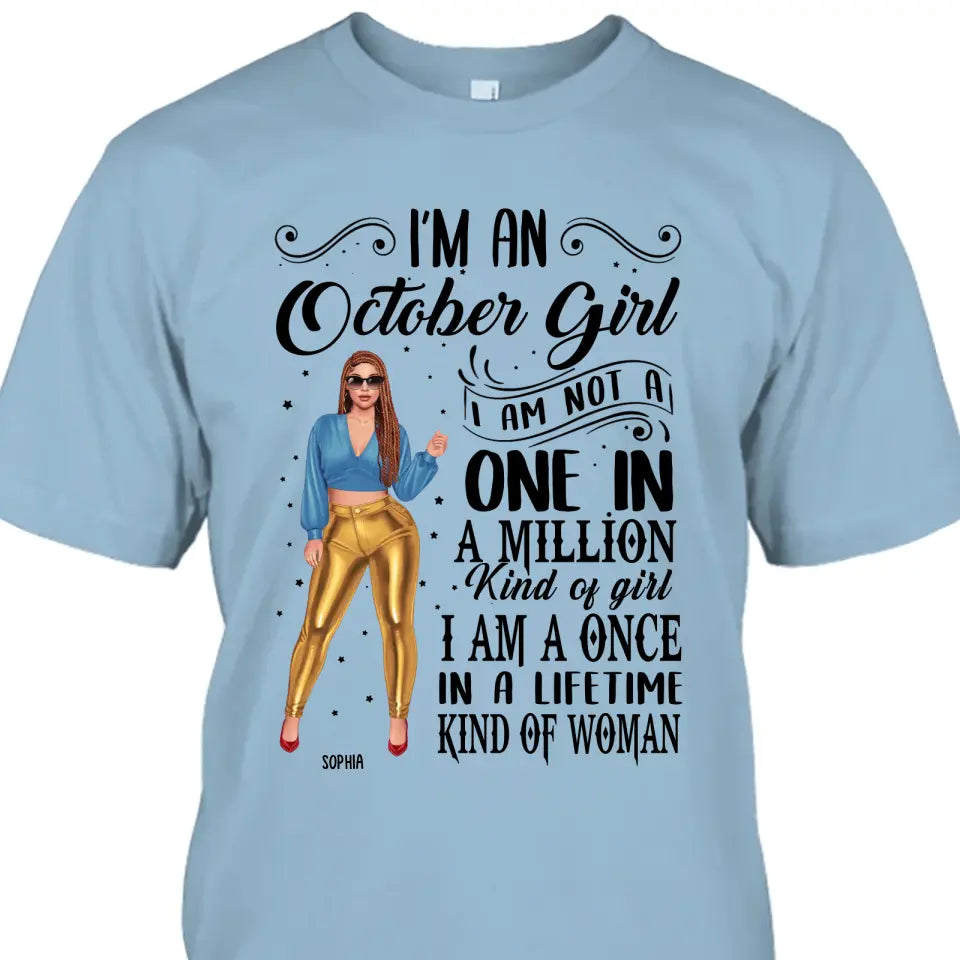 Fashion Girl - Personalized 12 Birth Month Girl - I Am A Once - Custom Shirt - Gift For Birthday