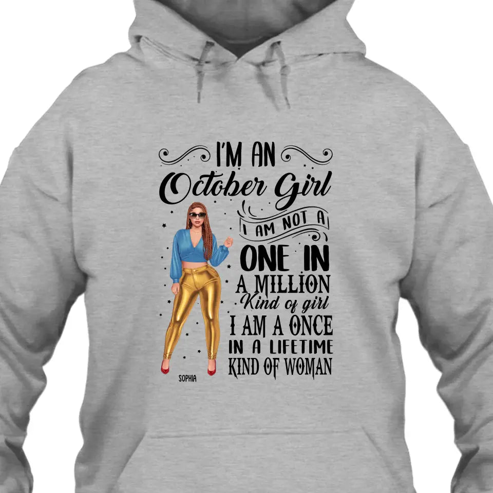 Fashion Girl - Personalized 12 Birth Month Girl - I Am A Once - Custom Shirt - Gift For Birthday