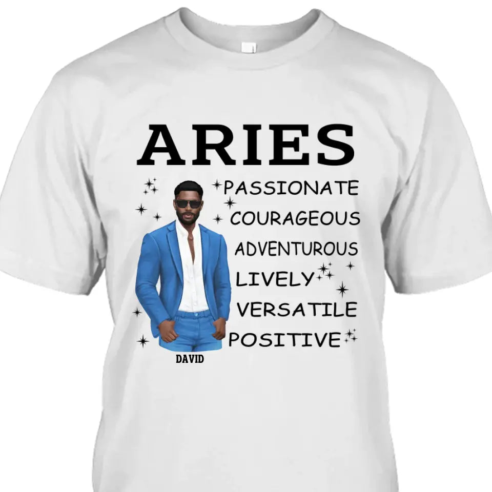 Personalized 12 Zodiac Signs - Zodiac Traits for Man - Custom T-Shirt and Hoodie - Gift For Birthday