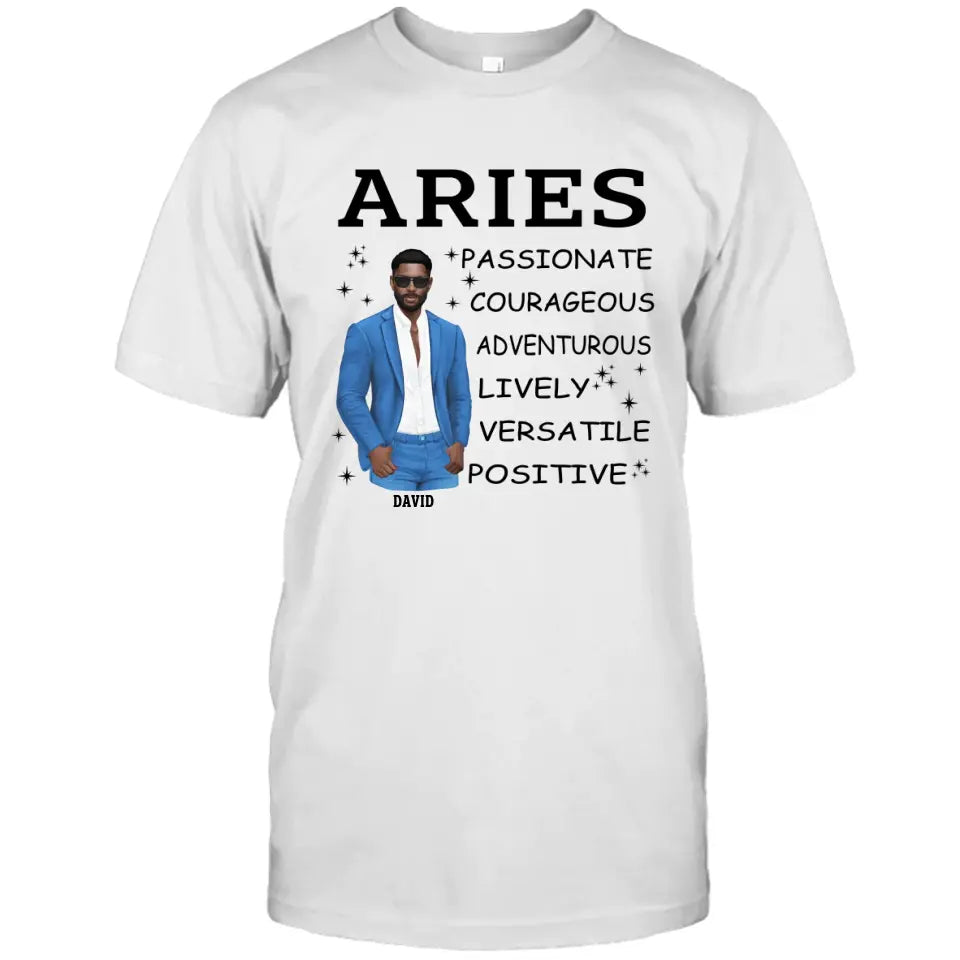 Personalized 12 Zodiac Signs - Zodiac Traits for Man - Custom T-Shirt and Hoodie - Gift For Birthday