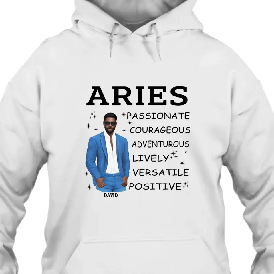 Personalized 12 Zodiac Signs - Zodiac Traits for Man - Custom T-Shirt and Hoodie - Gift For Birthday