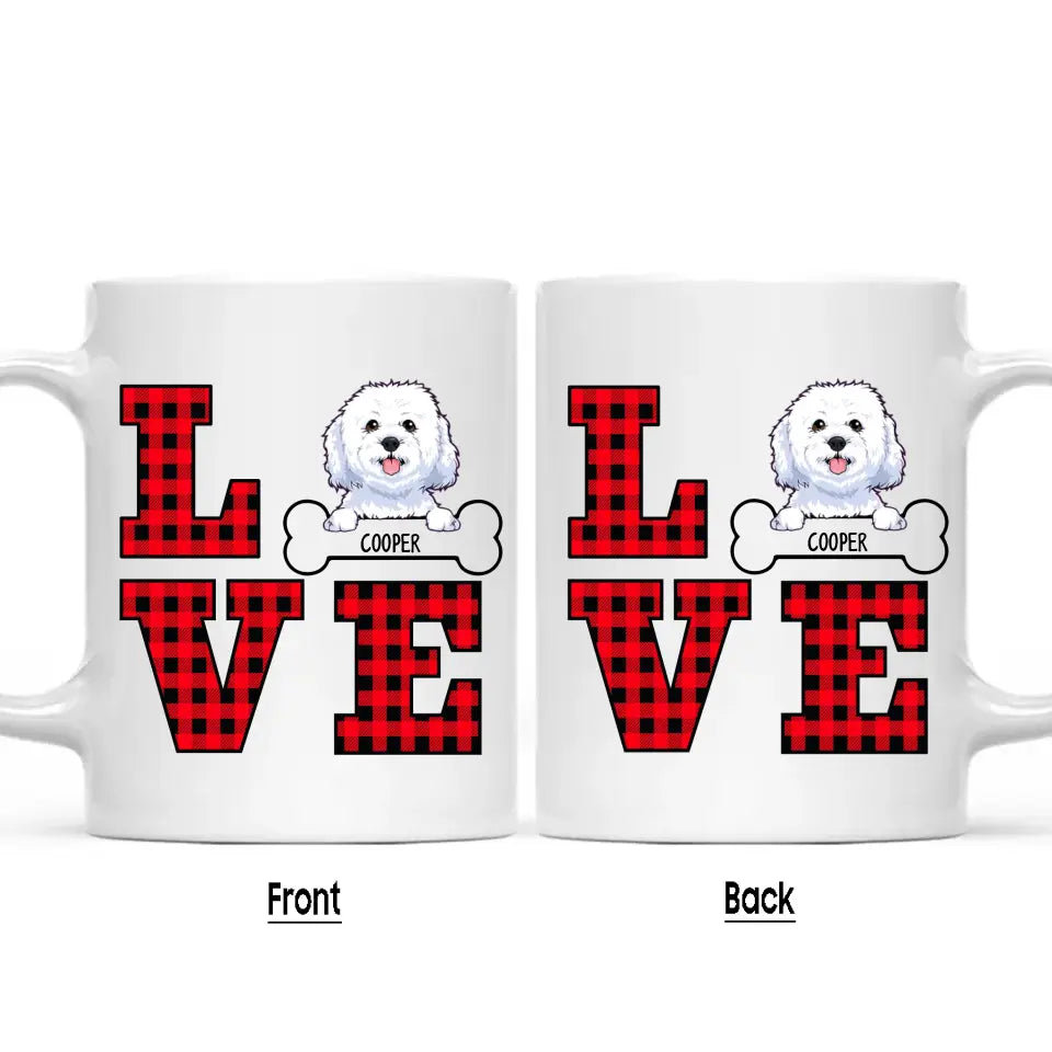 Love Dog - Personalized Dog Breeds Mug - Gift for Dog Lovers - Mother's Day, Father's Day, Christmas Gifts