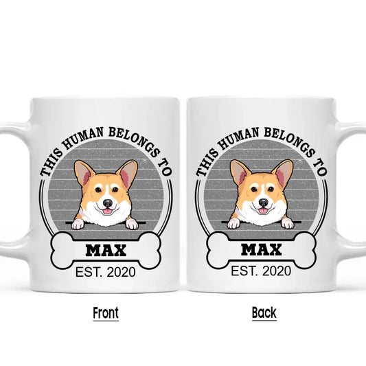 This Human Belongs To - Personalized Dog Breeds Mug - Custom Gift for Dog Lovers - Mother's Day, Father's Day, Christmas Gift