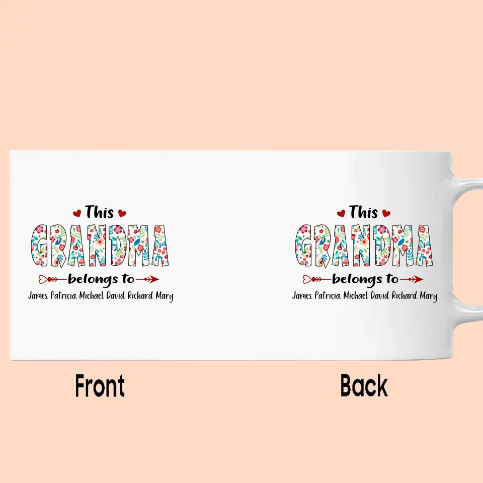 This Grandma Belongs To - Personalized Grandma Nickname Mug - Custom Gift for Mother's Day, Christmas