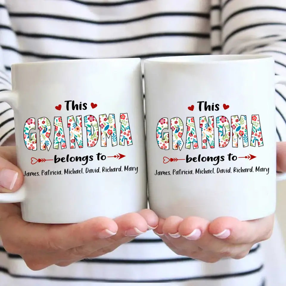 This Grandma Belongs To - Personalized Grandma Nickname Mug - Custom Gift for Mother's Day, Christmas