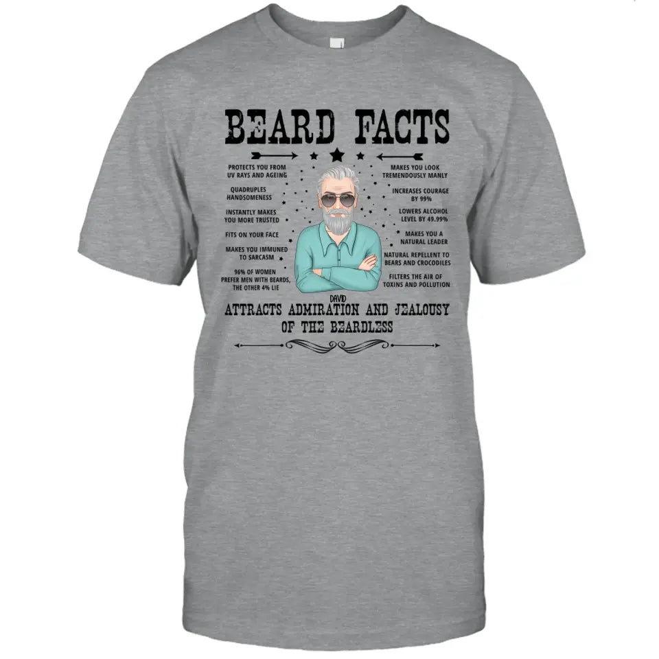 Beard Facts - Personalized T-shirt and Hoodie - Gift For Beard Lovers