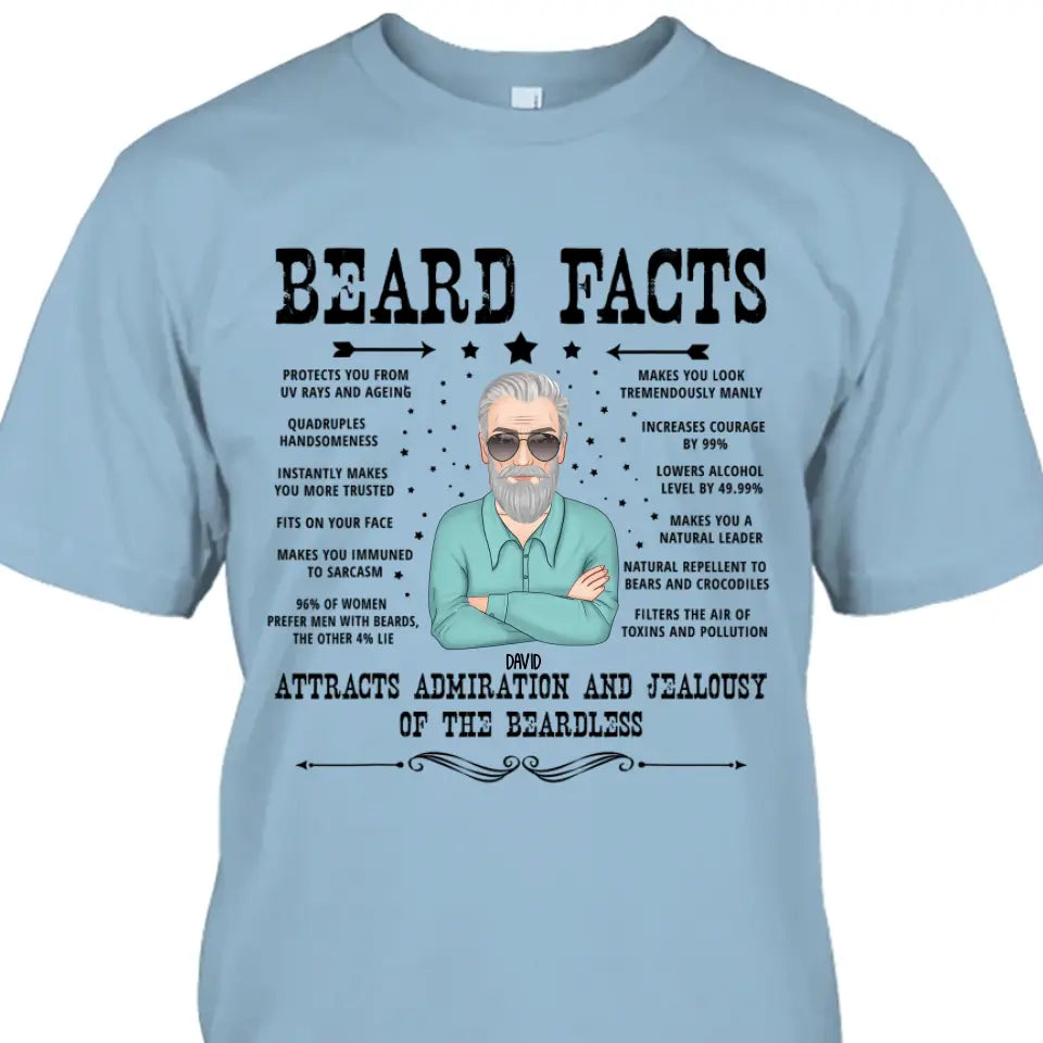 Beard Facts - Personalized T-shirt and Hoodie - Gift For Beard Lovers