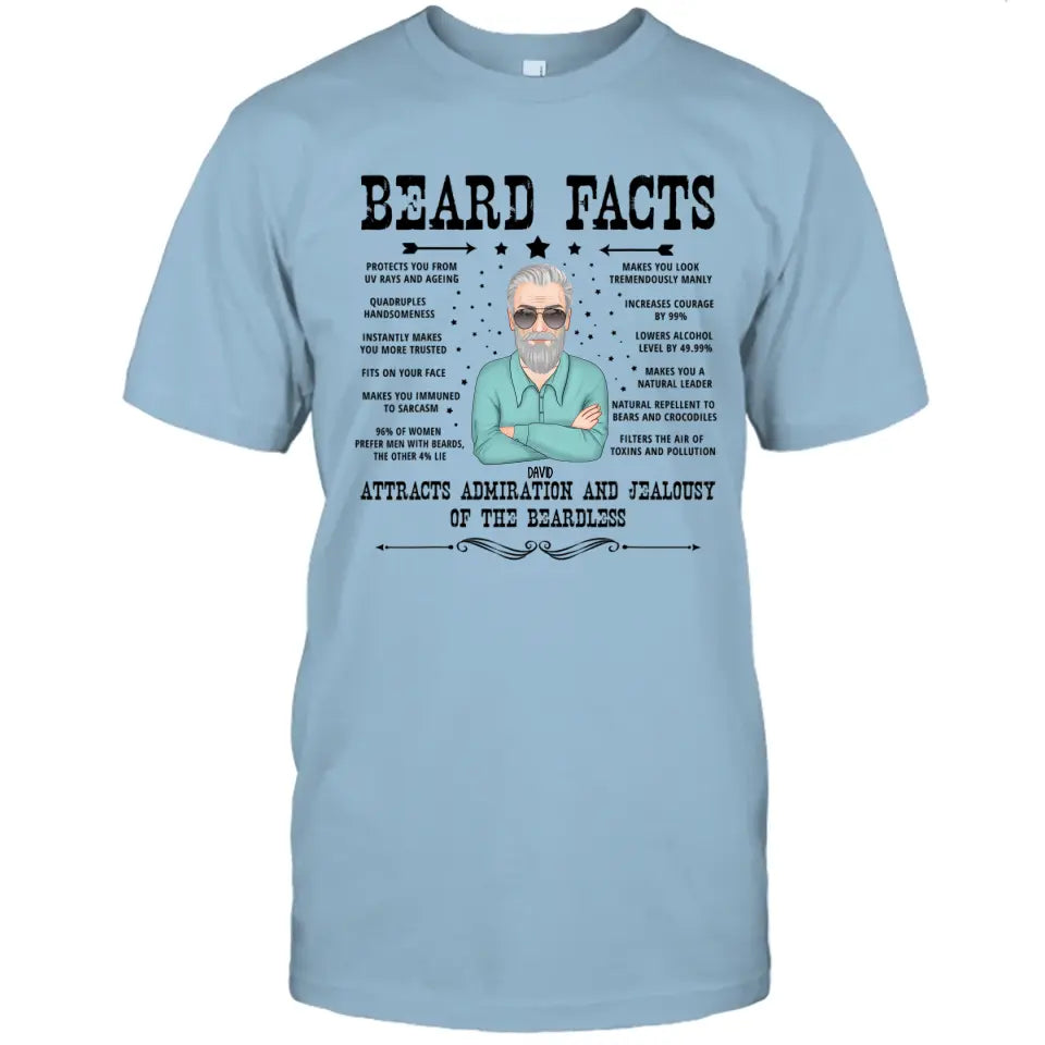 Beard Facts - Personalized T-shirt and Hoodie - Gift For Beard Lovers