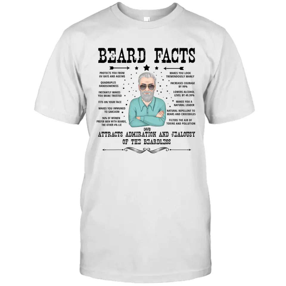 Beard Facts - Personalized T-shirt and Hoodie - Gift For Beard Lovers