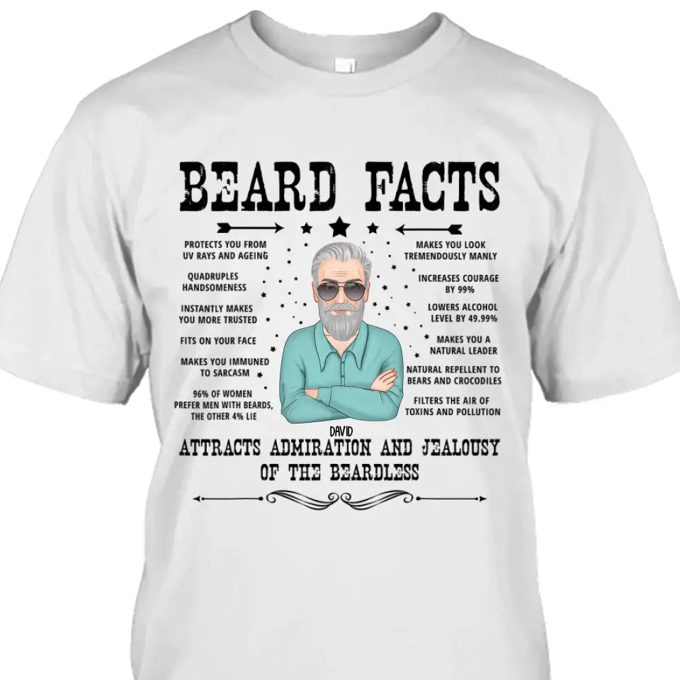 Beard Facts - Personalized T-shirt and Hoodie - Gift For Beard Lovers