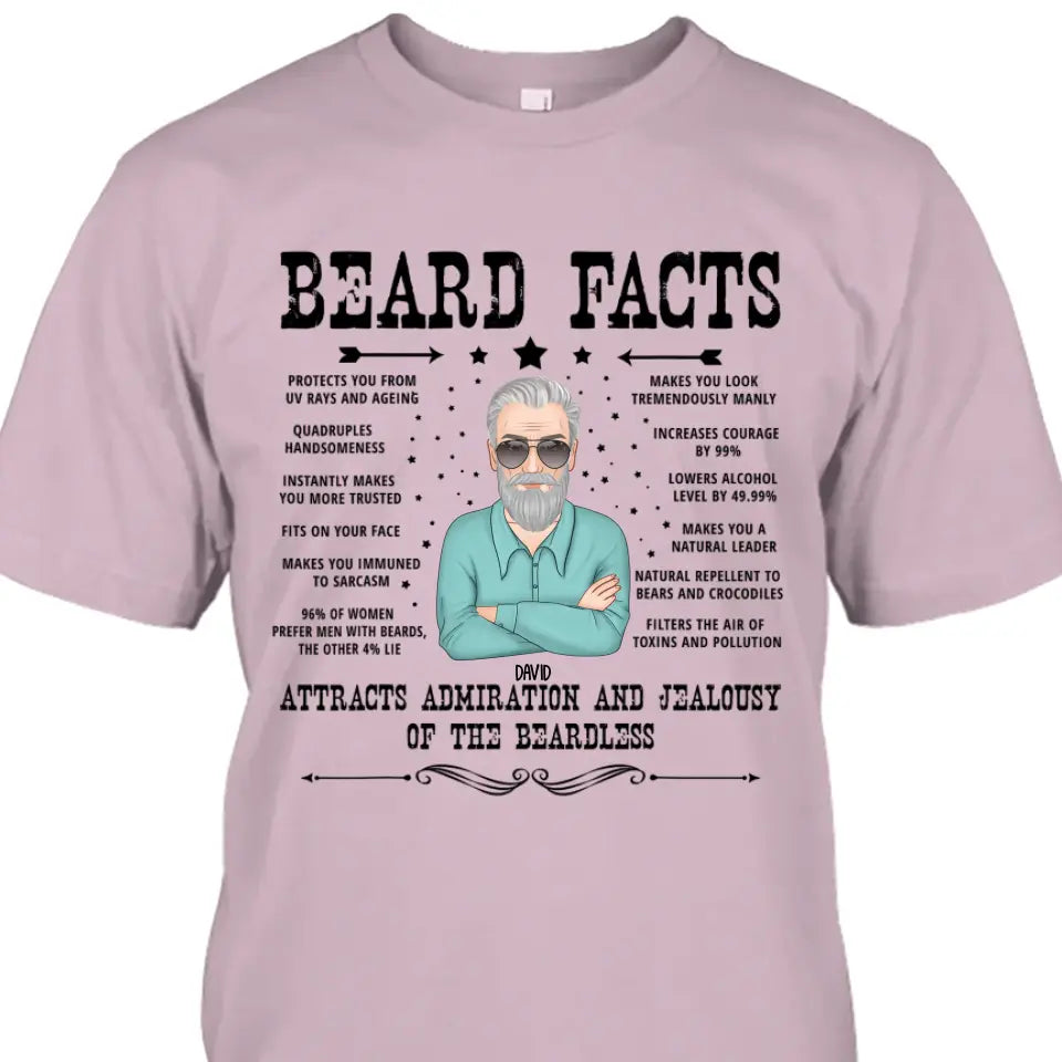 Beard Facts - Personalized T-shirt and Hoodie - Gift For Beard Lovers