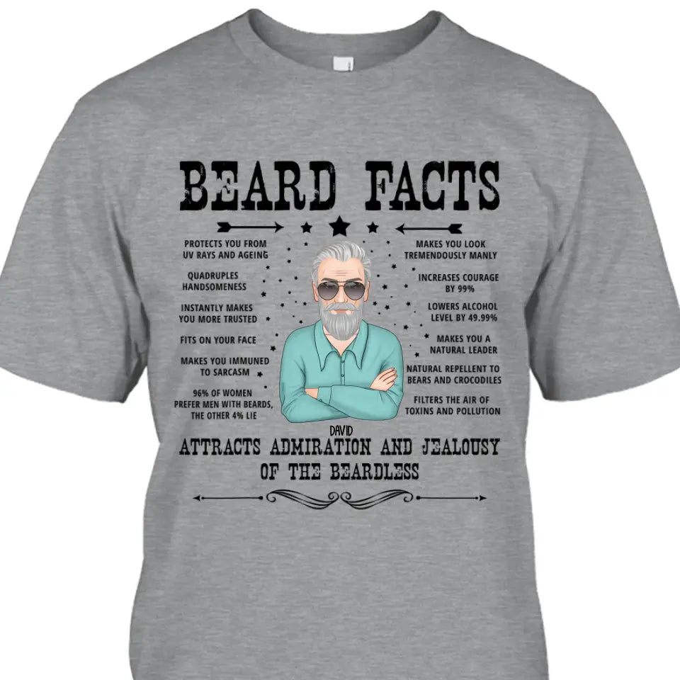 Beard Facts - Personalized T-shirt and Hoodie - Gift For Beard Lovers