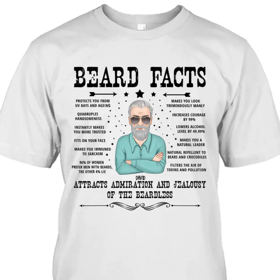 Beard Facts - Personalized T-shirt and Hoodie - Gift For Beard Lovers