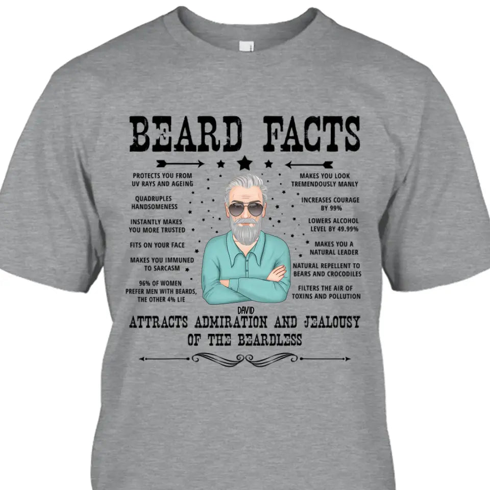 Beard Facts - Personalized T-shirt and Hoodie - Gift For Beard Lovers