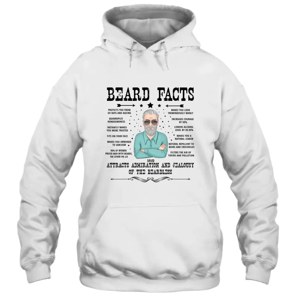 Beard Facts - Personalized T-shirt and Hoodie - Gift For Beard Lovers