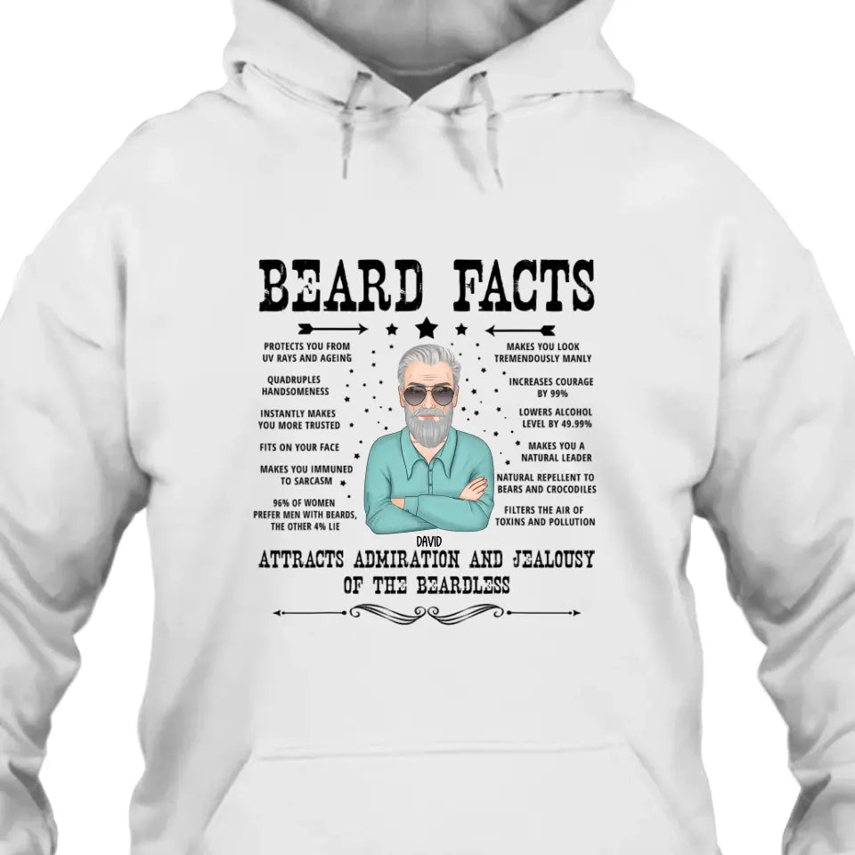 Beard Facts - Personalized T-shirt and Hoodie - Gift For Beard Lovers