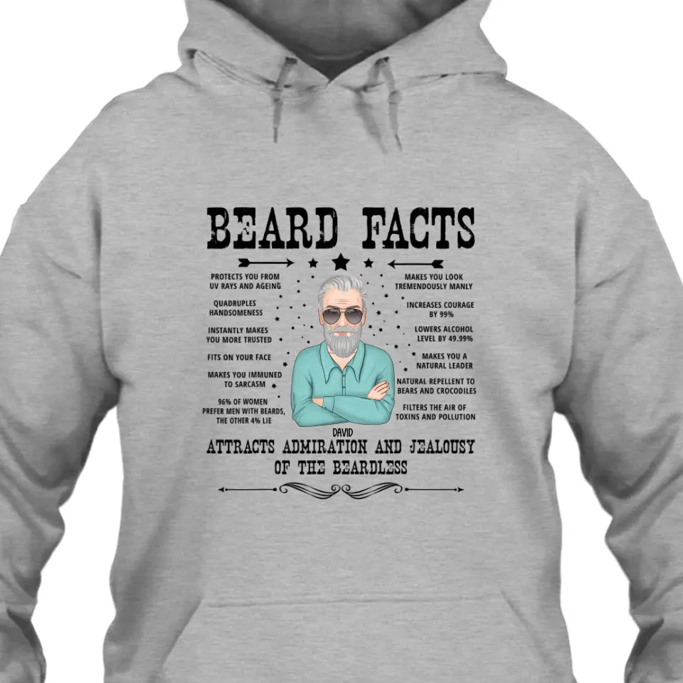 Beard Facts - Personalized T-shirt and Hoodie - Gift For Beard Lovers