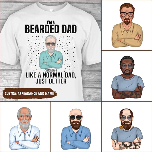 Beard Dad - Personalized T-shirt and Hoodie - Gift For Beard Lovers