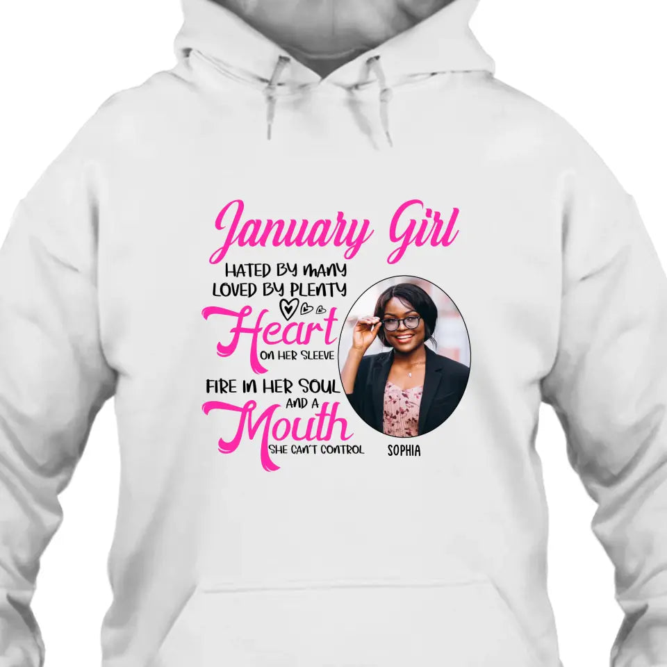 Custom 12 Birth Month Girl - Hated By Many - T-Shirt and Hoodie - Gift For Birthday